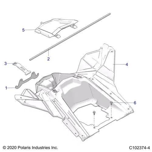 Polaris 5439664 Rear Storage Cover 2013-2021 HO EPS INTL Scrambler 1000 850 XP