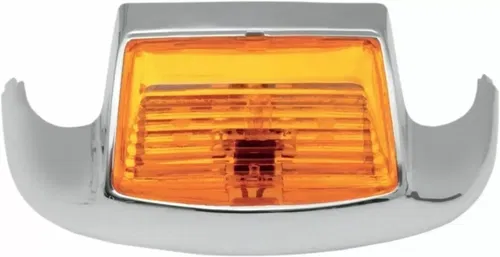 Chrome Amber Front Fender Tip Lens Light Harley Touring & Heritage Classic