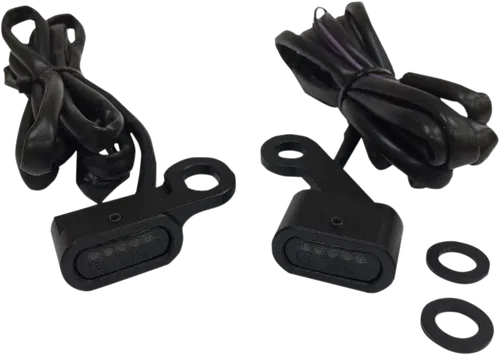 DRAG SPECIALTIES LED Handlebar Marker Lights - Fits XL - Black/Smoke