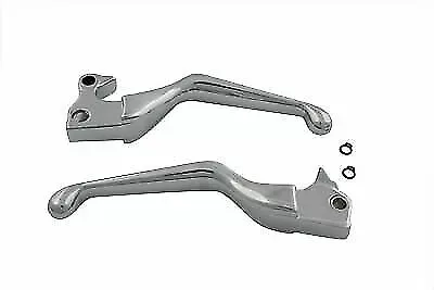 Chrome V-Cut Hand Lever Set for Harley Davidson by V-Twin