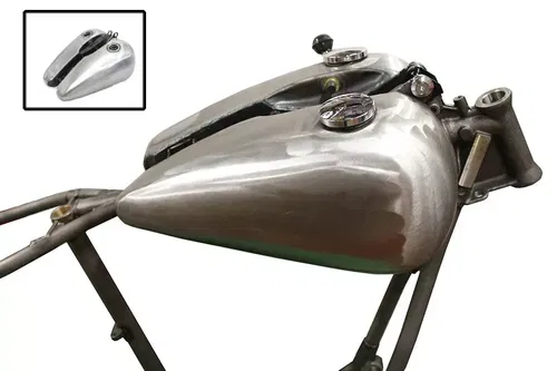 Bobbed 3.5 Gallon Gas Tank Set for Harley Davidson by V-Twin