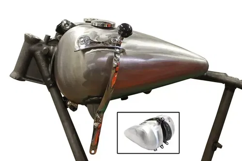 Bobbed 3.5 Gallon Gas Tank Set for Harley Davidson by V-Twin