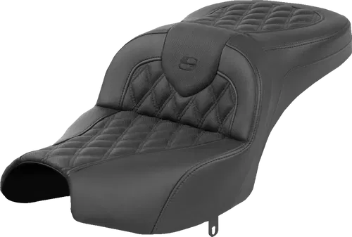 SADDLEMEN Roadsofa Seat - W/O Backrest - Black - Lattice Stitch -2020-24 PURSUIT