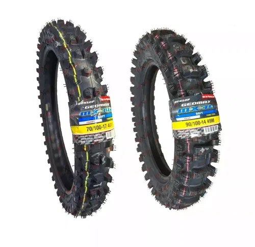 Dunlop 70/100-17 90/100-14 Tire Set Front Rear MX34 YZ85 CR85 85SX KX85 RM85