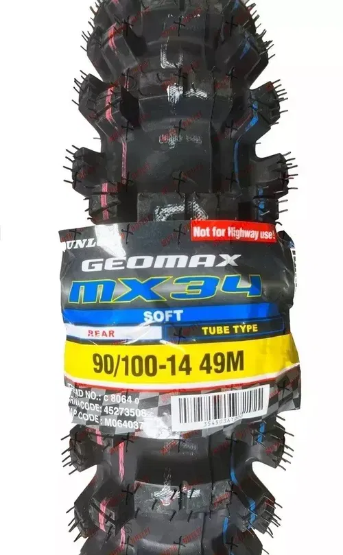 Dunlop 70/100-17 90/100-14 Tire Set Front Rear MX34 YZ85 CR85 85SX KX85 RM85