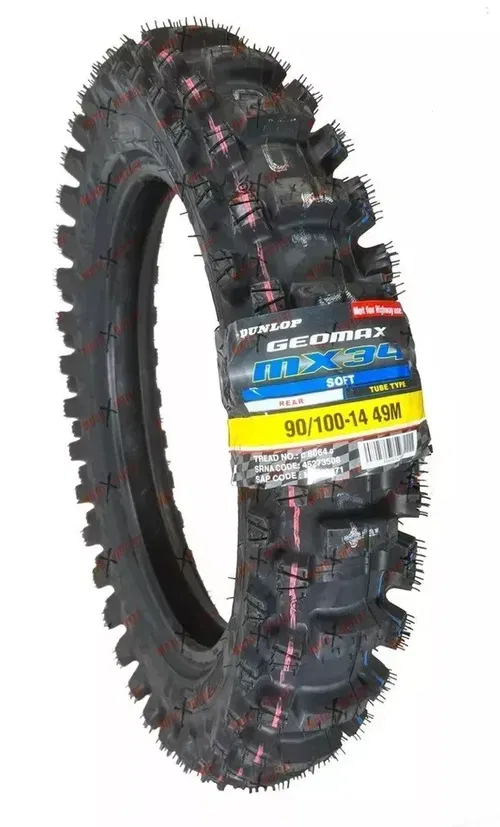 Dunlop 70/100-17 90/100-14 Tire Set Front Rear MX34 YZ85 CR85 85SX KX85 RM85