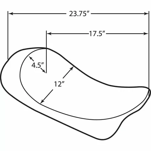 Drag Specialties Low-Profile Smooth Solo Seat for 1997-07 Harley FLHR FLHX