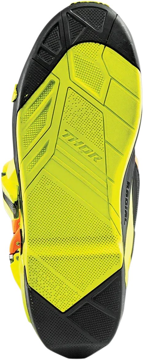 THOR Radial Boots Fits Replacement Outsoles - Black/Yellow Fluorescent - Size 11