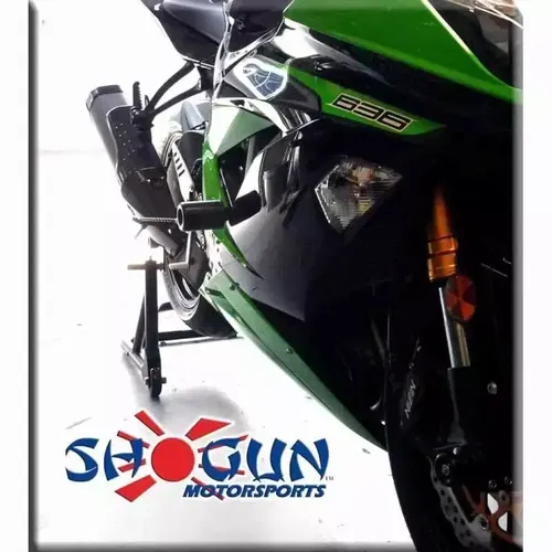 Kawasaki 2013-17 ZX6R ZX 6R Shogun Frame Sliders - No Cut Version - Black