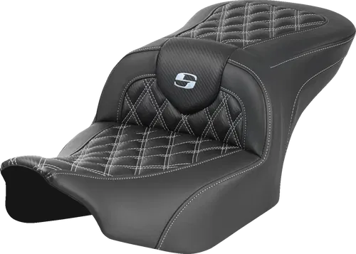 SADDLEMEN RoadSofa* Fits Seat - Without Backrest - Carbon Fiber - Lattice Stitch