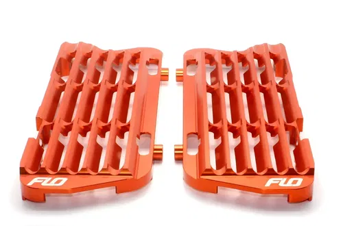 KTM Husqvarna 2016-2020 RADIATOR GUARDS / BRACE / GUARD Orange Flo Motorsports