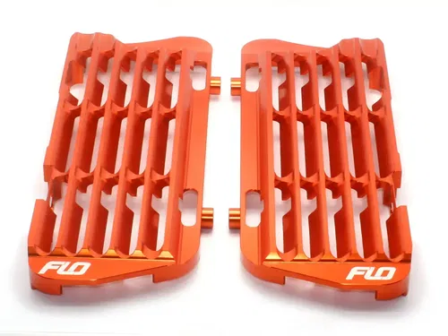 KTM Husqvarna 2016-2020 RADIATOR GUARDS / BRACE / GUARD Orange Flo Motorsports