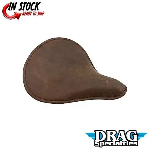 Drag Specialties Large Low Profile Distressed Brown Leather Spring Solo Seat