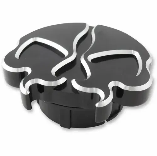Drag Specialties Black Dummy Split Skull Gas Cap for 1996-2018 Harley