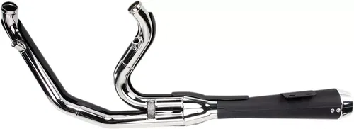 Bassani 2-1 Black 4" Road Rage Megaphone Exhaust for 06-17 Harley Dyna FXDC FXDL