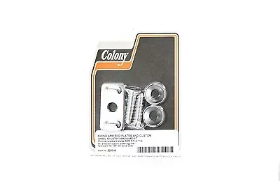 Chrome Swingarm End Plate Adjuster Hardware Kit for Harley Davidson by V-Twin