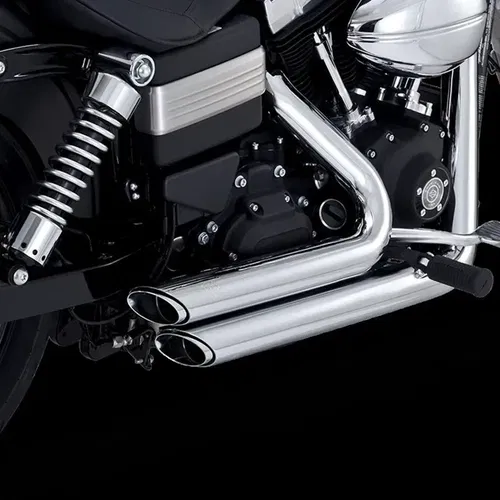 Vance &amp; Hines Fits HD Dyna 12-17 Shortshots Staggered Chrome PCX Full System