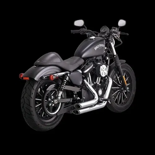 Vance &amp; Hines Fits HD Dyna 12-17 Shortshots Staggered Chrome PCX Full System