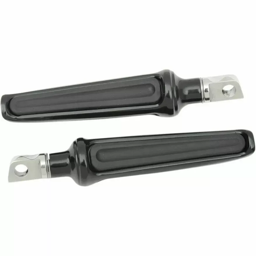 Performance Machine PM Contour Rubber Insert Male Foot Pegs for Harley Black