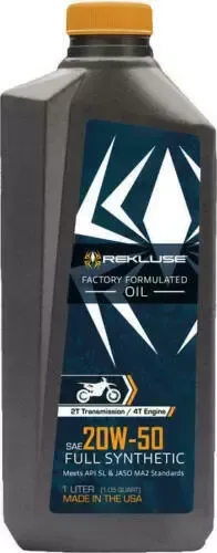 Rekluse Full Synthetic Engine Oil 20W-50 1 Liter