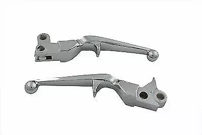 Chrome Trigger Style Hand Lever Set for Harley Davidson by V-Twin