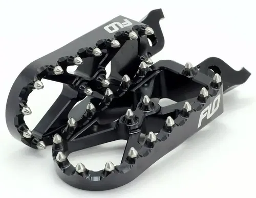 Flo Motorsports Adventure Snow Bike Black Footpegs For Kawasaki KX 450 F 07-18