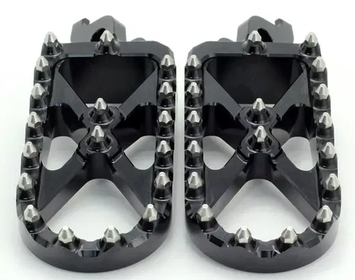 Flo Motorsports Adventure Snow Bike Black Footpegs For Kawasaki KX 450 F 07-18