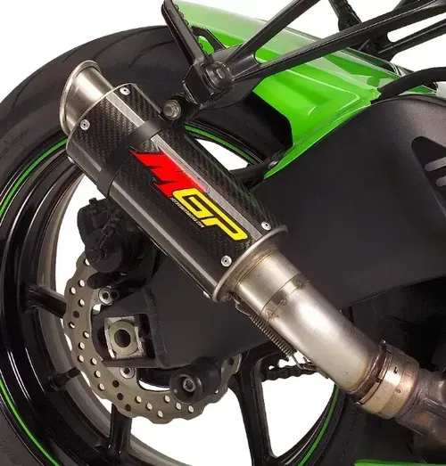 Hotbodies MGP Carbon Fiber Slip On Exhaust Muffler For Kawasaki ZX6R 09-2020