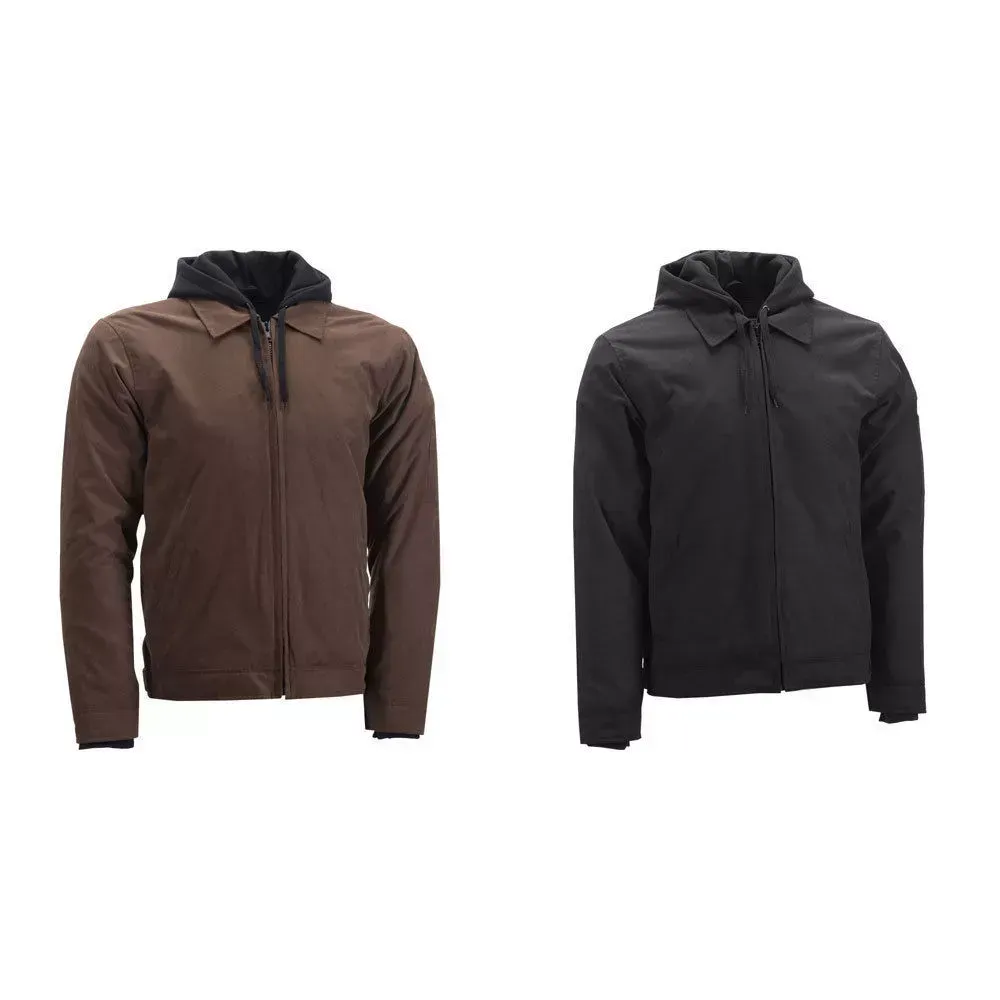 Highway 21 Mens Gearhead Canvas Hoodie & Armor Motorcycle Jacket - Size & Color