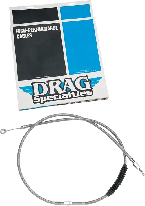 DRAG SPECIALTIES High-Efficiency Braided Stainless Steel Clutch Cable - Fits