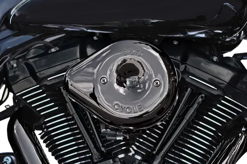 S&amp;S CYCLE Fits Stealth Teardrop Air Cleaner - M8 - Lava Chrome 170-0781
