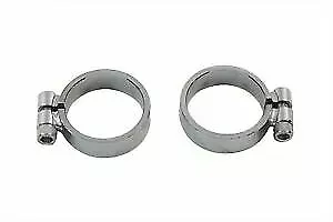 Chrome Allen Type Exhaust Clamp Set Wide for Harley Davidson by V-Twin