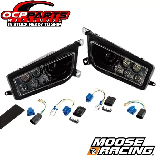 NEW MOOSE UTILITY LED HEADLIGHT KIT FOR POLARIS RZR 900 1000 GENERAL 1000 MODELS