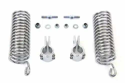 Chrome 7 Seat Spring Kit for Harley Davidson by V-Twin