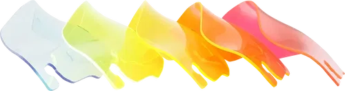 KLOCK WERKS Kolor Flare* Windshield - Fits 3-1/2" - Orange Ice - FLR KWW-01-0653