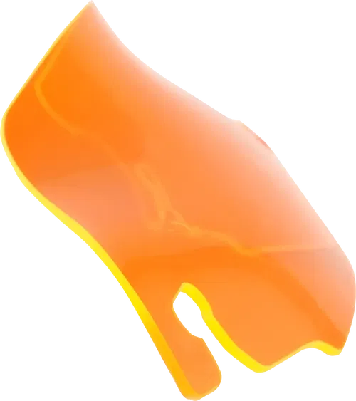 KLOCK WERKS Kolor Flare* Windshield - Fits 3-1/2" - Orange Ice - FLR KWW-01-0653