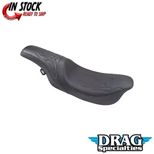 Drag Specialties Flame Stitch Predator 2-Up Seat for 97-07 Road King 0801-0213