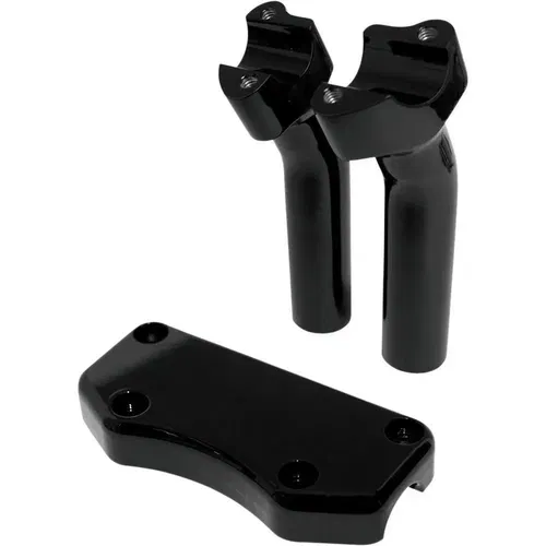 Drag Specialties 5.5" Tall Pullback Handlebar Risers Top Clamp Kit Harley Black