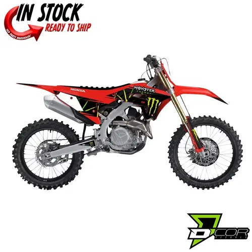 D'COR Monster Energy Slash Graphics Kit Honda CRF150R CRF 150R 2007-23