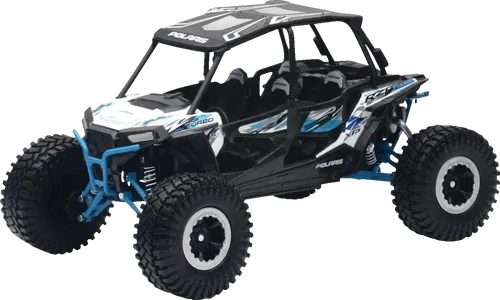 NEW RAY TOYS Fits Polaris RZR XP 4 Turbo EPS Rock Crawler - 1:18 Scale - White