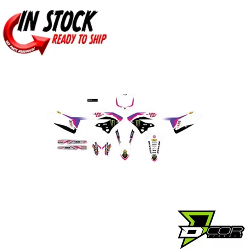 D'COR VISUALS COMPLETE MONSTER RETRO  GRAPHICS KIT YAMAHA 2022-2024 YZ125 YZ250
