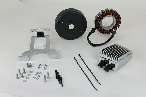 Alternator Charging System Kit 54 Amp Chrome for Harley Davidson by V-Twin