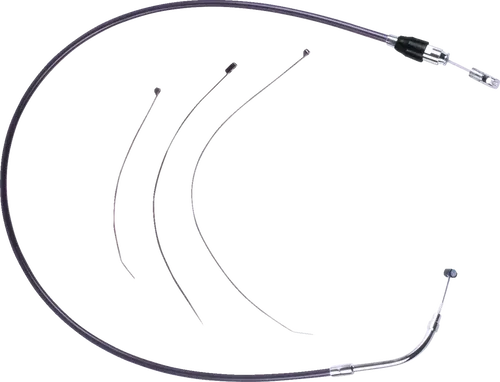 DRAG SPECIALTIES Quick Connect Clutch Cable - Upper - 39-1/4" - Black/Chrome