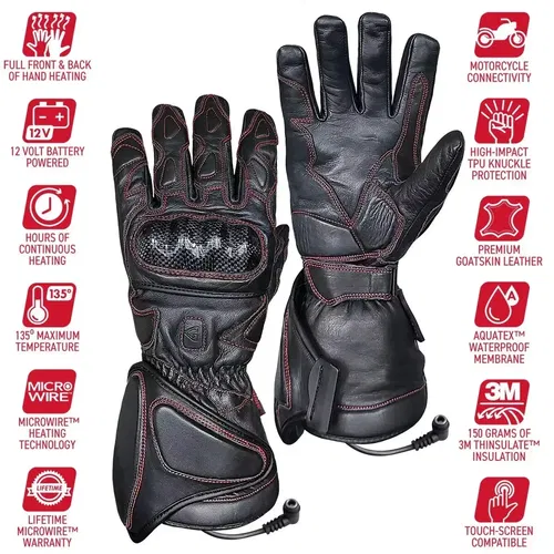 2025 GERBING HEATED CLOTHING 12V EXTREME HARD KNUCKLE HEATED GLOVES - PICK SIZE