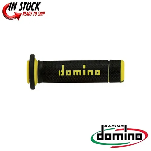 Domino Black/Yellow ATV Grips 0630-1788