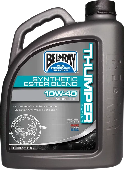 BEL-RAY Thumper Synthetic Blend 4T Oil - 10W-40 - 4L 99520-B4LW