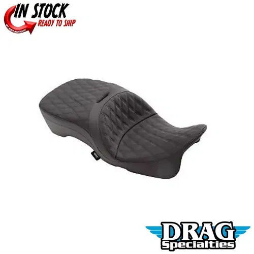 Drag Specialties Large Double Diamond Stitch Seat for Harley Touring 09-21