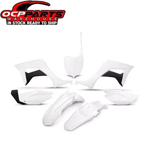 UFO WHITE PLASTIC KIT FULL BODY HONDA  2019-2025 CRF110F HOKIT124-041