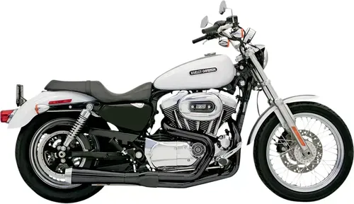 Bassani Black 2-1 Road Rage Megaphone Exhaust for 86-03 Harley Sportster XLH