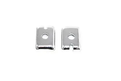 V-Twin Chrome Rear Axle Adjuster End Plate Set for Harley Davidson